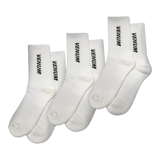 Venum Essential Socks White/Black 3 Pairs