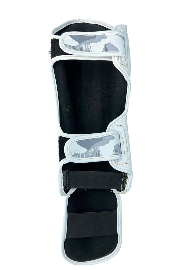 Rumble Shin Guards Kids Camo White/Gold Junior