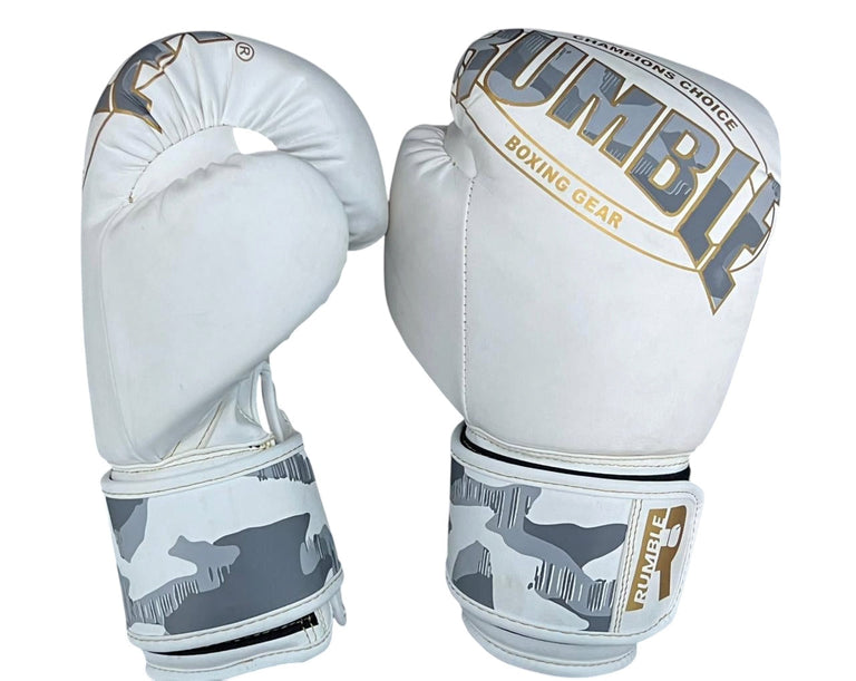 Rumble Boxing Gloves Kids Camo White/Gold