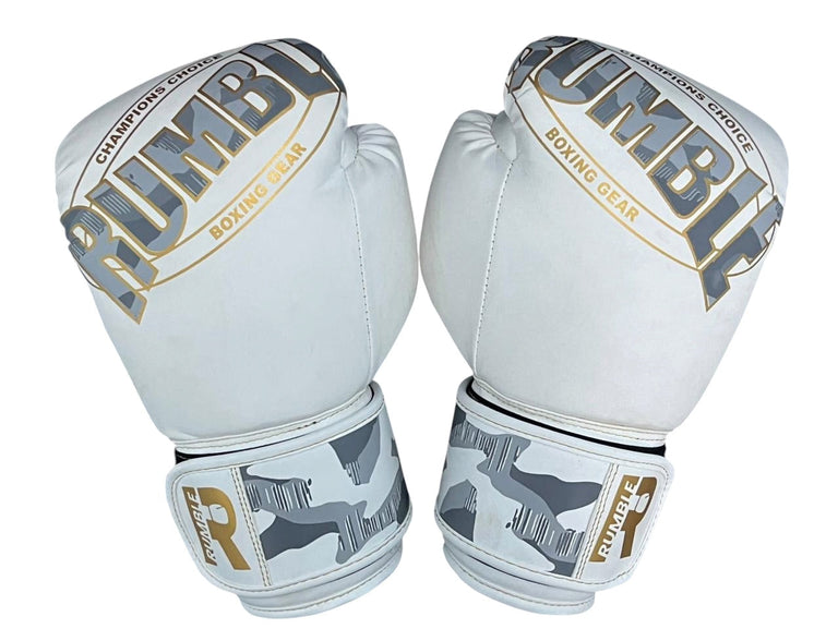 Rumble Boxing Gloves Kids Camo White/Gold