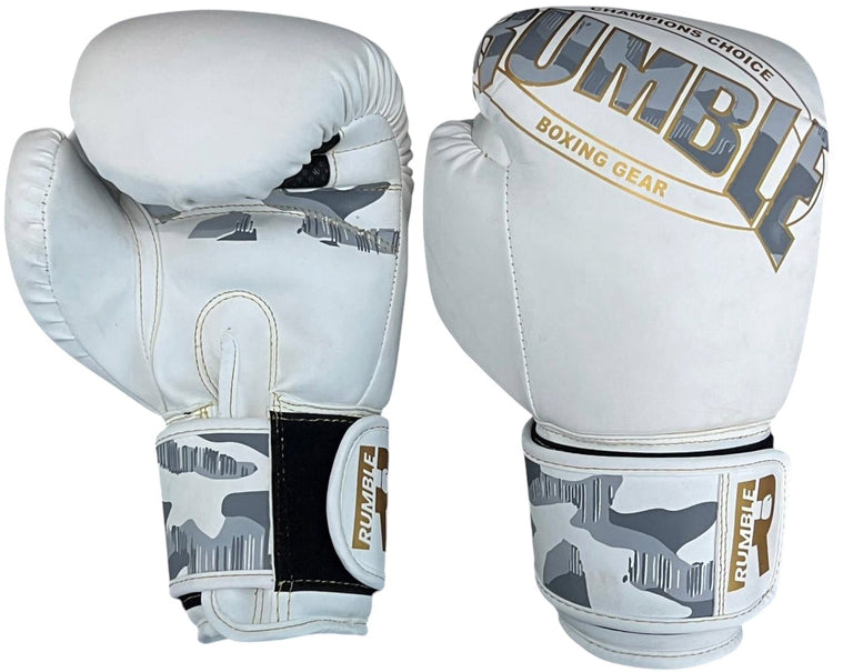 Rumble Boxing Gloves Kids Camo White/Gold
