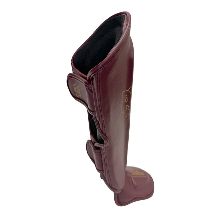 Rumble Shin Guards Classic Junior Burgundy/Gold