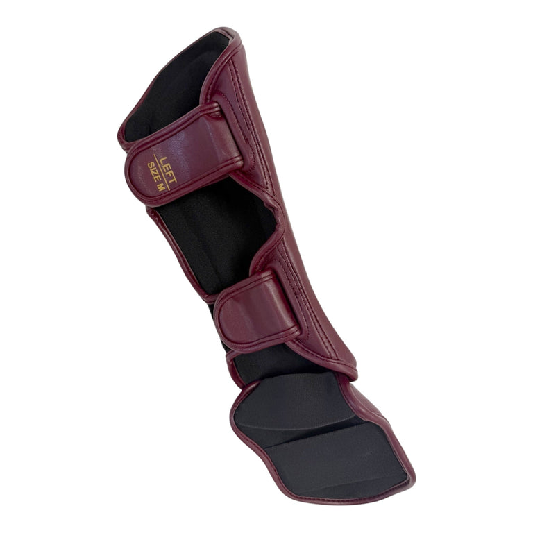 Rumble Shin Guards Classic Junior Burgundy/Gold