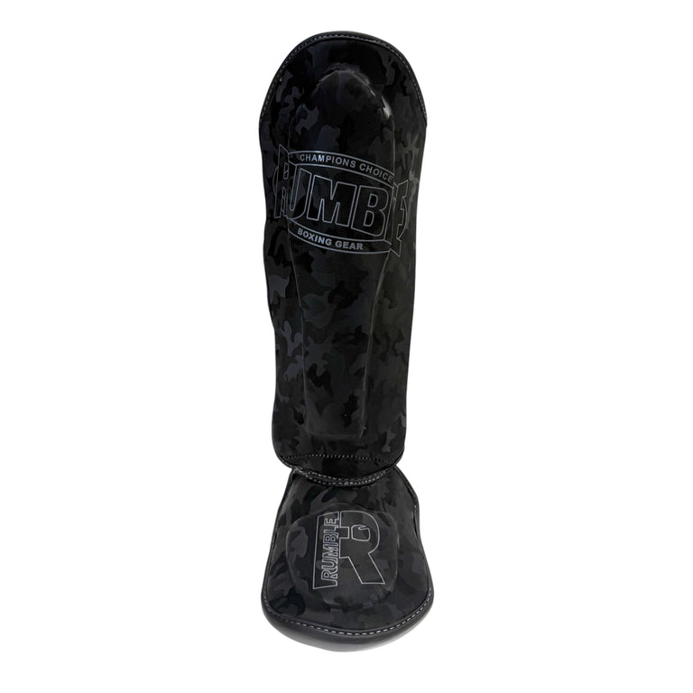Rumble Shin Guards Camo Junior 2.0 Black/Grey