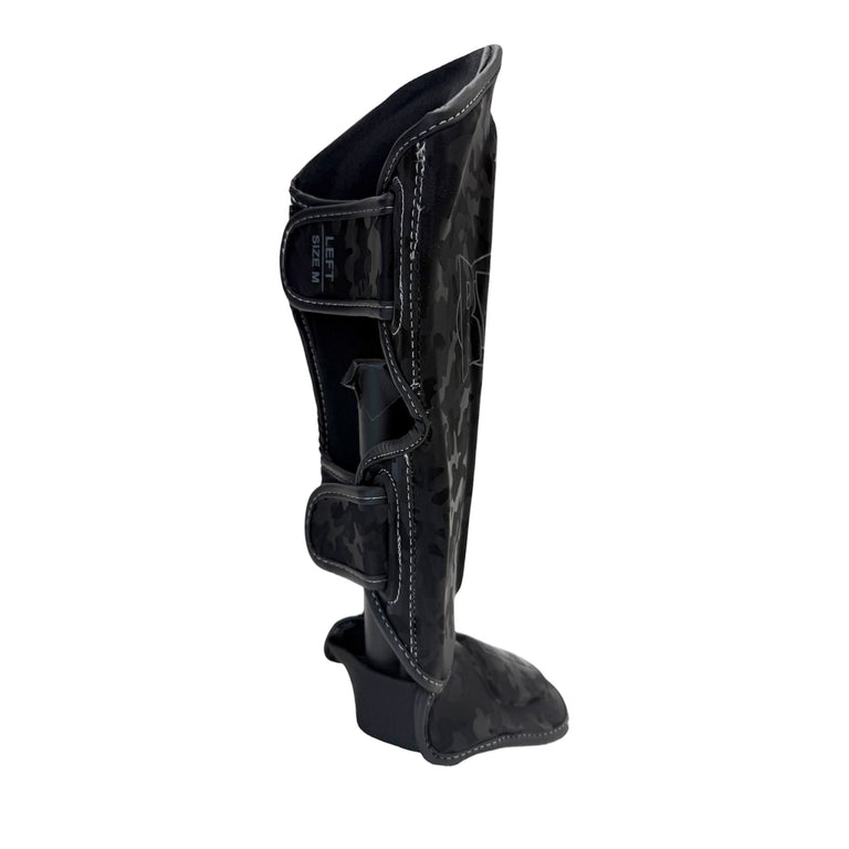 Rumble Shin Guards Camo Junior 2.0 Black/Grey