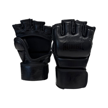 Rumble Competition MMA Gloves Leather Black/Black
