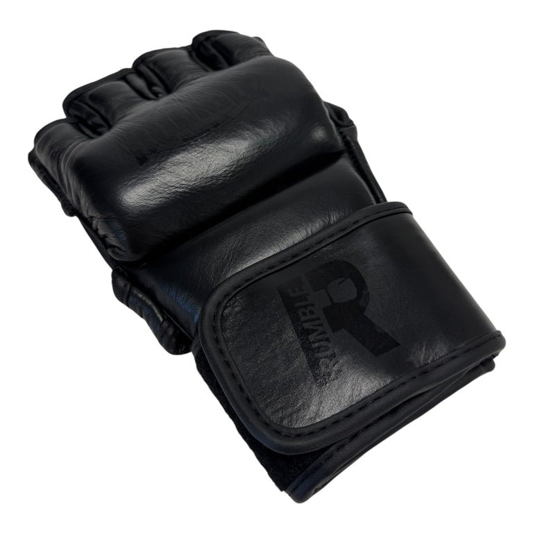 Rumble Competition MMA Gloves Leather Black/Black