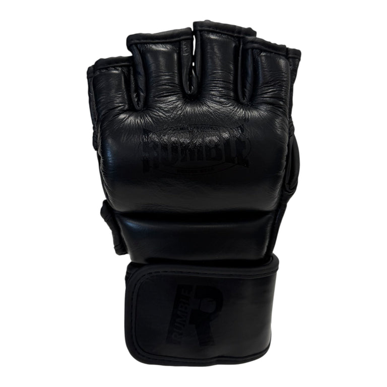 Rumble Competition MMA Gloves Leather Black/Black