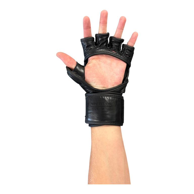 Rumble Competition MMA Gloves Leather Black/Black