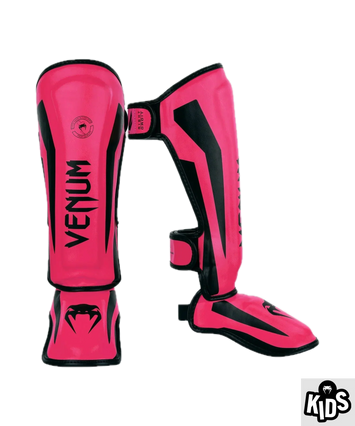 Venum Shin Guards Elite Kids Neon Pink