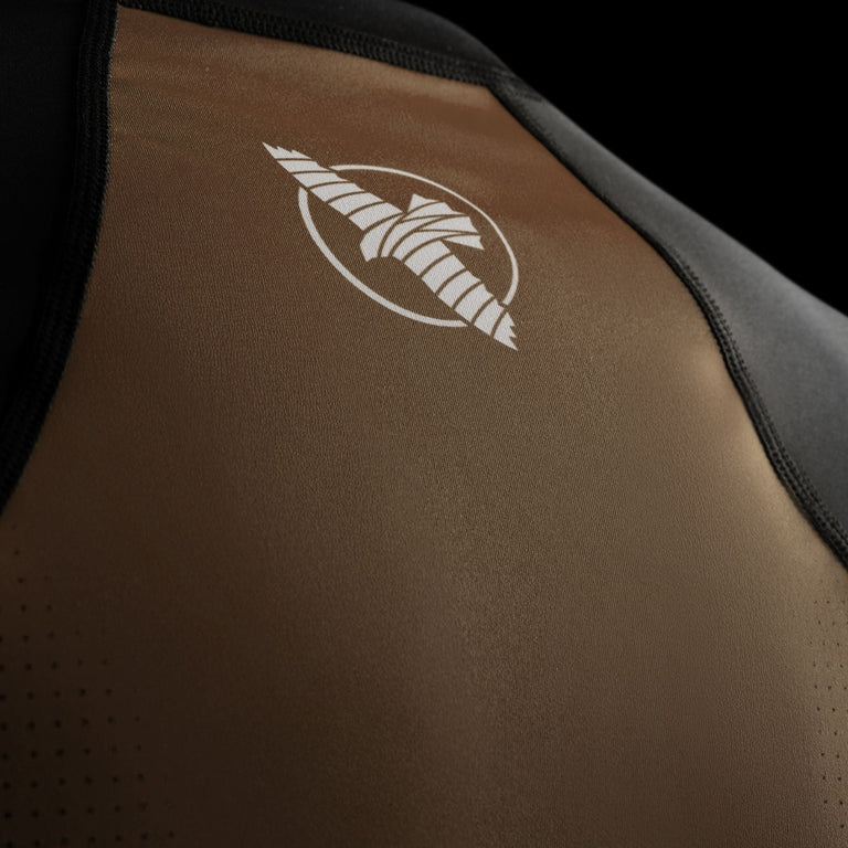 Hayabusa Men's Pro Ranked Rashguard Long Sleeve Brown