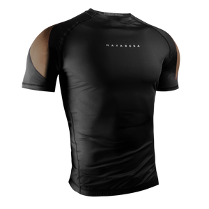 Hayabusa Men's Pro Ranked Rashguard Short Sleeve Brown