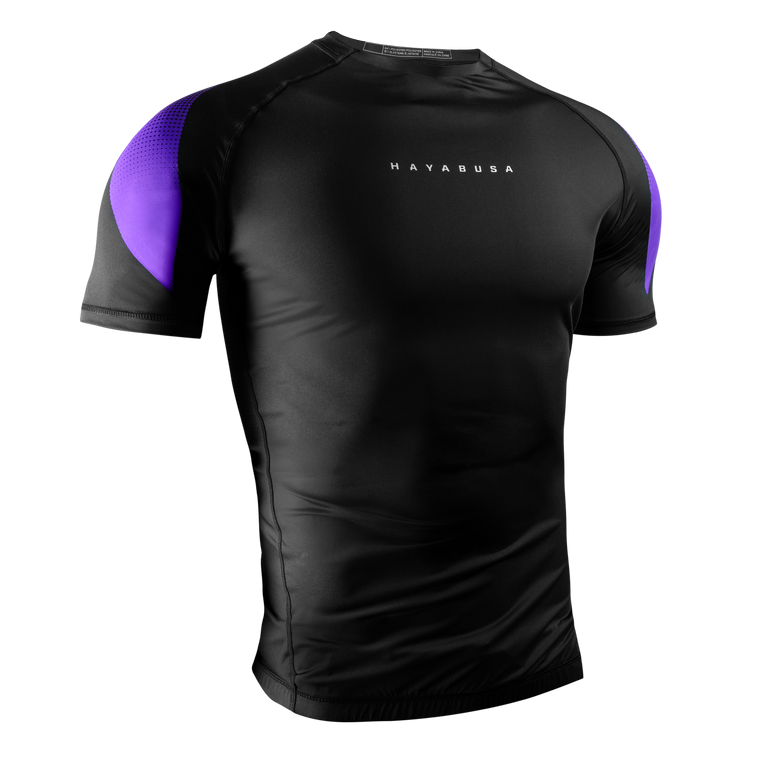 Hayabusa Men's Pro Ranked Rashguard Short Sleeve Purple