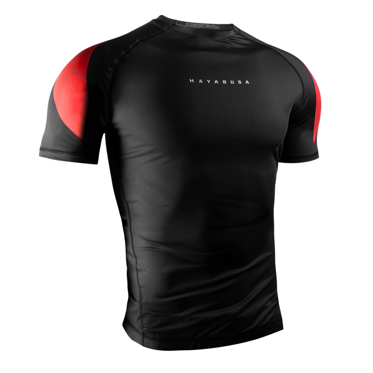 Hayabusa Men's Pro Ranked Rashguard Short Sleeve Black