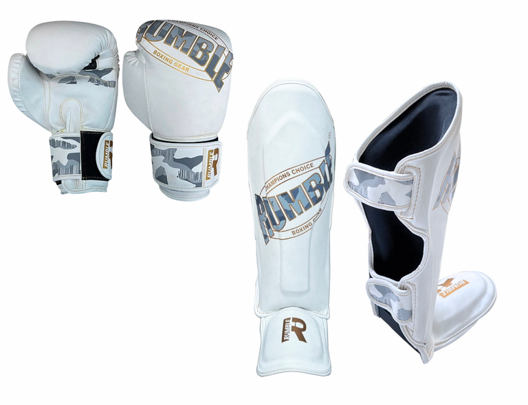 Rumble Kickboxing Set Kids Camo White/Gold