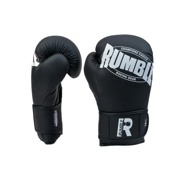 Rumble Boxing Gloves PU Beginner Black/White