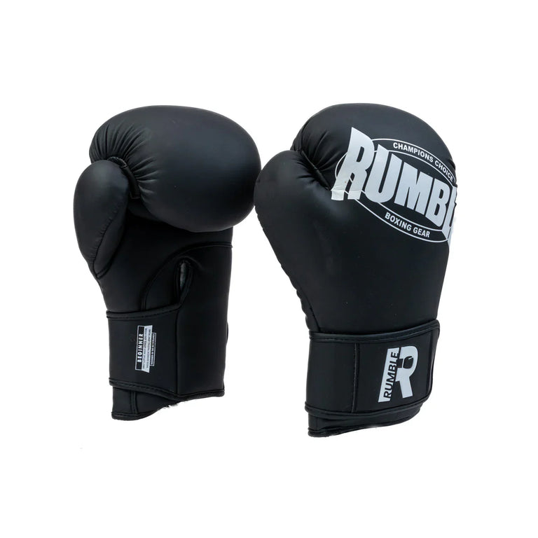 Rumble Boxing Gloves PU Beginner Black/White