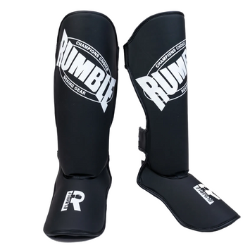 Rumble Shin Guards PU Beginner Black/White