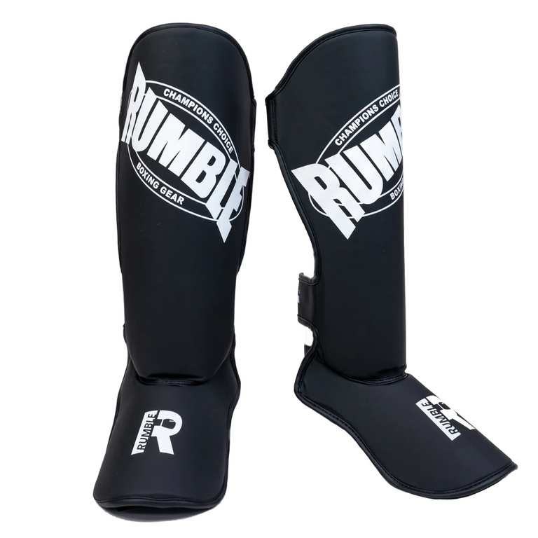 Rumble Shin Guards PU Beginner Black/White