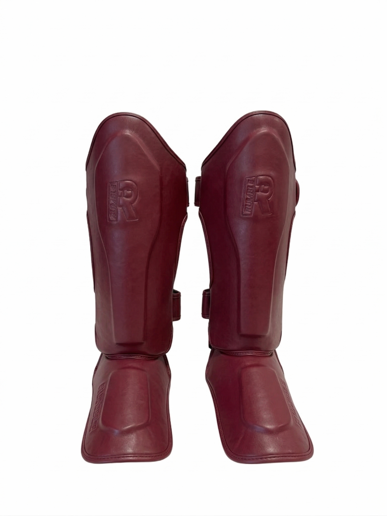 Rumble Shin Guards R-Line Pro Burgundy