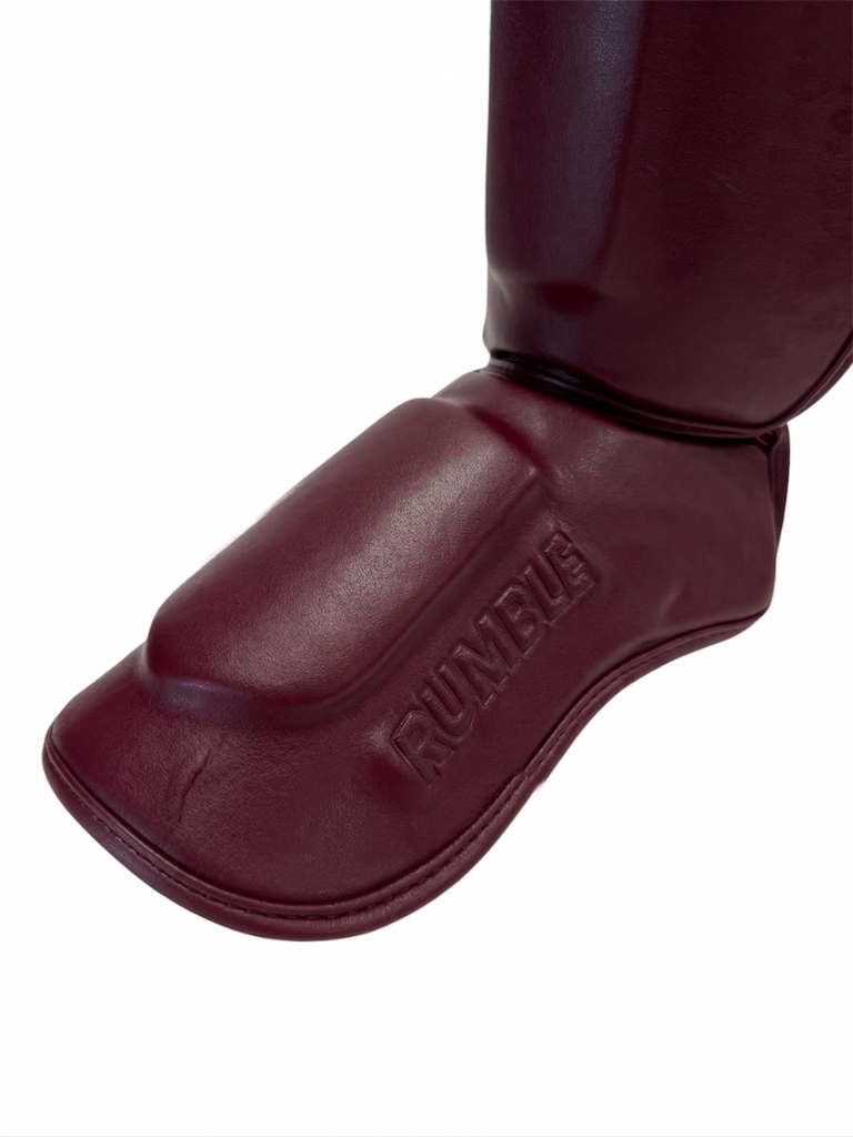 Rumble Shin Guards R-Line Pro Burgundy