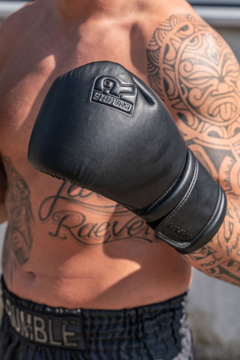 Rumble R-Line Pro Boxing Gloves Black