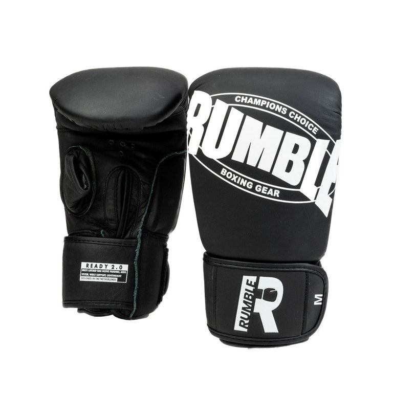 Rumble Punching Gloves Ready 2.0 Leather Black/White