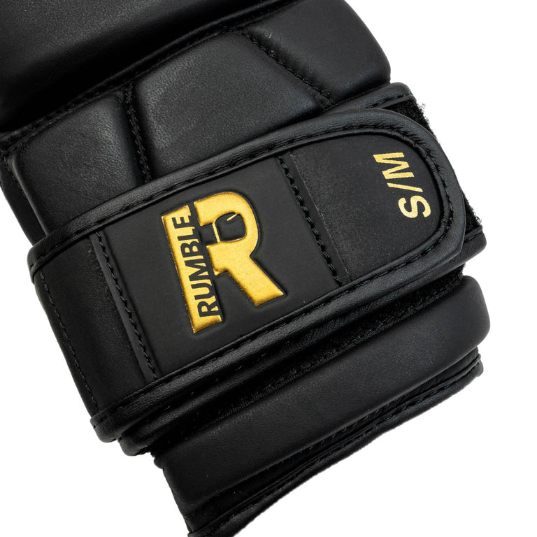 Rumble MMA Gloves Leather Undefeated Black/Gold