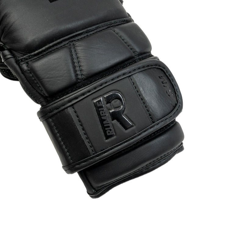 Rumble MMA Gloves Leather Undefeated Black/Black