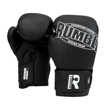 Rumble Leather Boxing Gloves Evolve Black/White