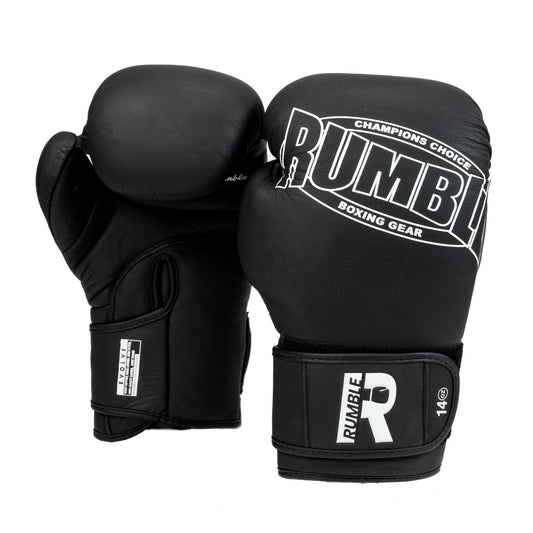 Rumble Leather Boxing Gloves Evolve Black/White