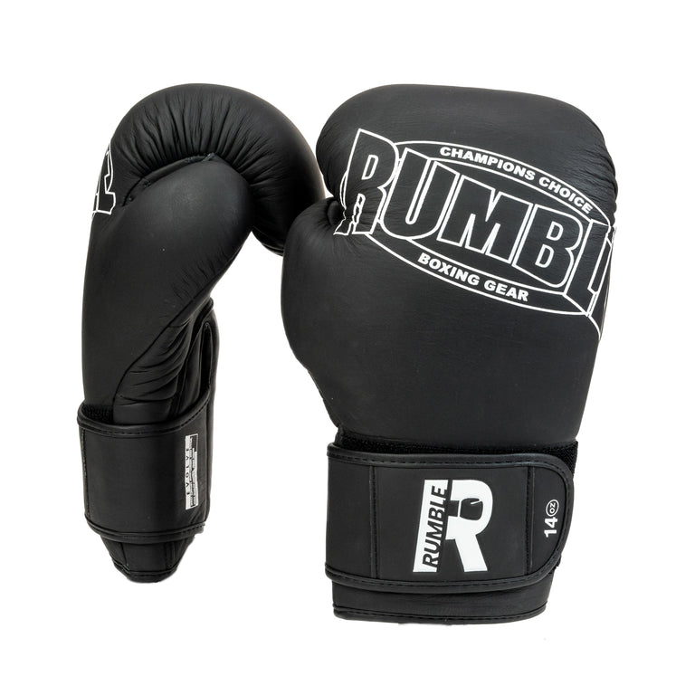 Rumble Leather Boxing Gloves Evolve Black/White