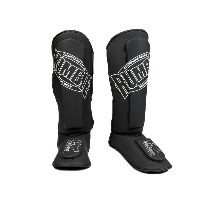 Rumble Shin Guards Evolve Black/White