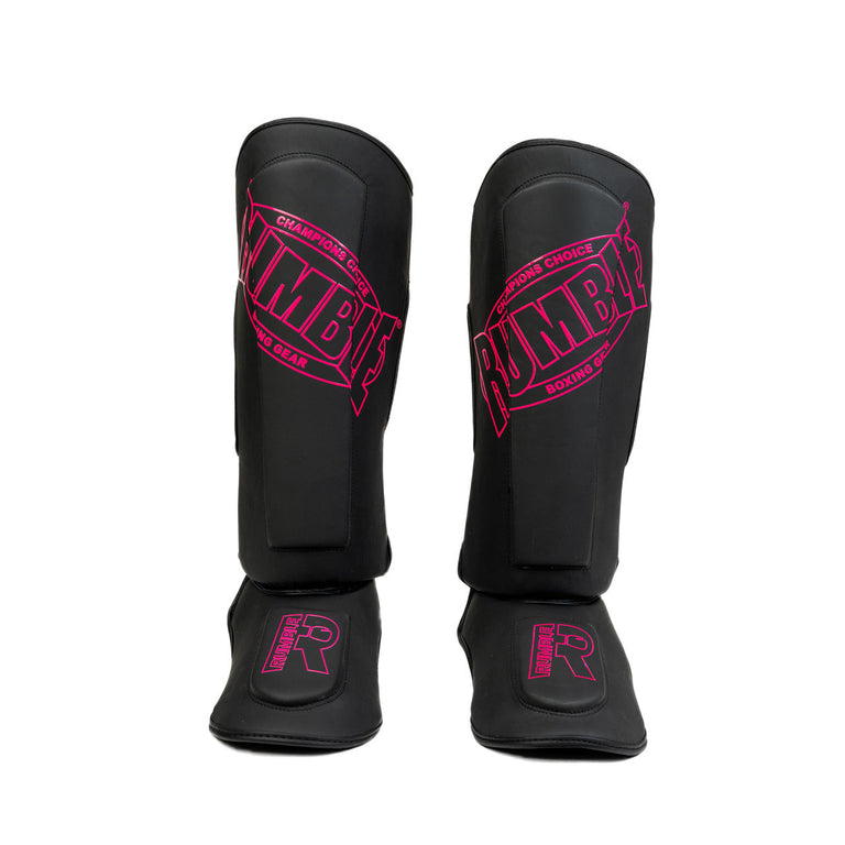 Rumble Shin guards Evolve Black/Pink