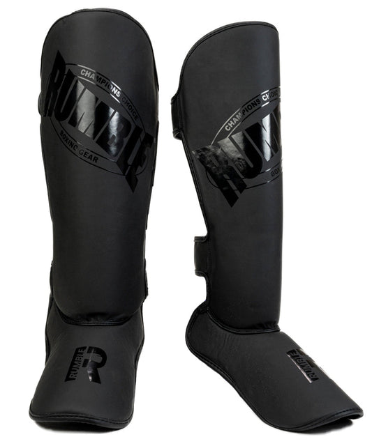 Rumble Shin Guards PU Beginner Black