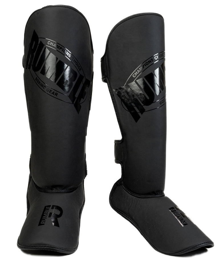 Rumble Shin Guards PU Beginner Black