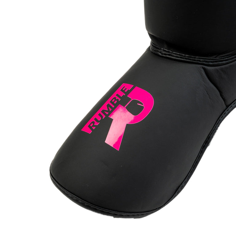 Rumble Shin Guards PU Beginner Black/Pink
