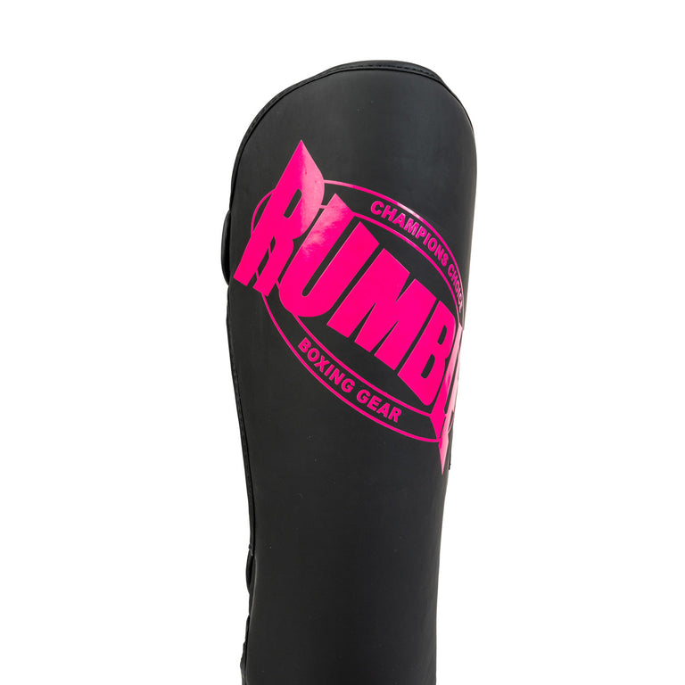Rumble Shin Guards PU Beginner Black/Pink
