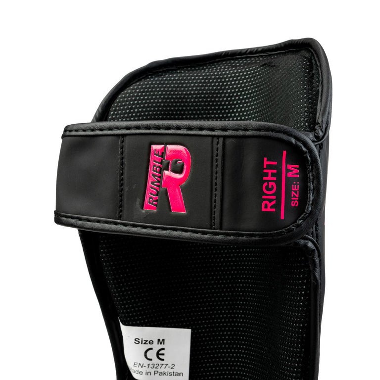 Rumble Shin Guards PU Beginner Black/Pink