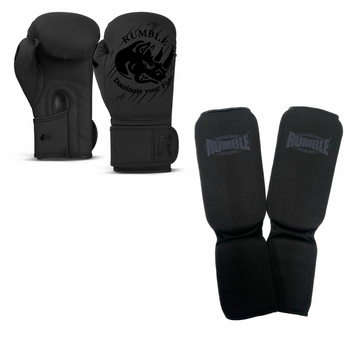 Rumble kickboxing set Rhino Boxing glove and Sleeve shin guard