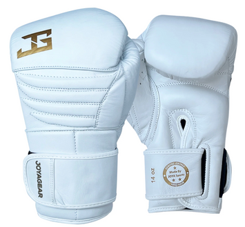 Joya Gear Boxing Gloves Falcon White/Gold Leather