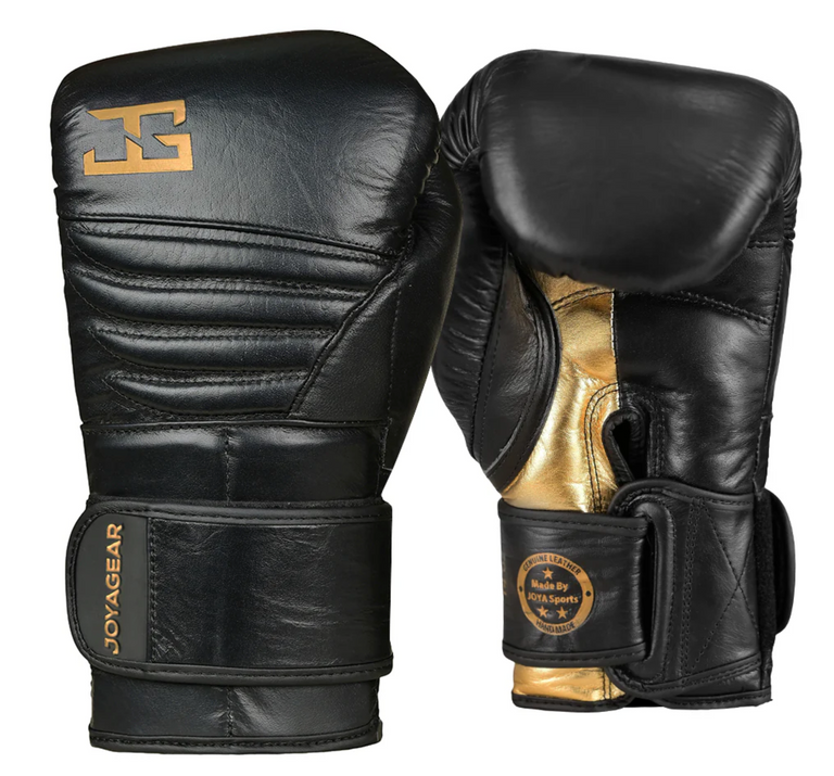 Joya Gear Boxing Gloves Falcon Black/Gold Leather