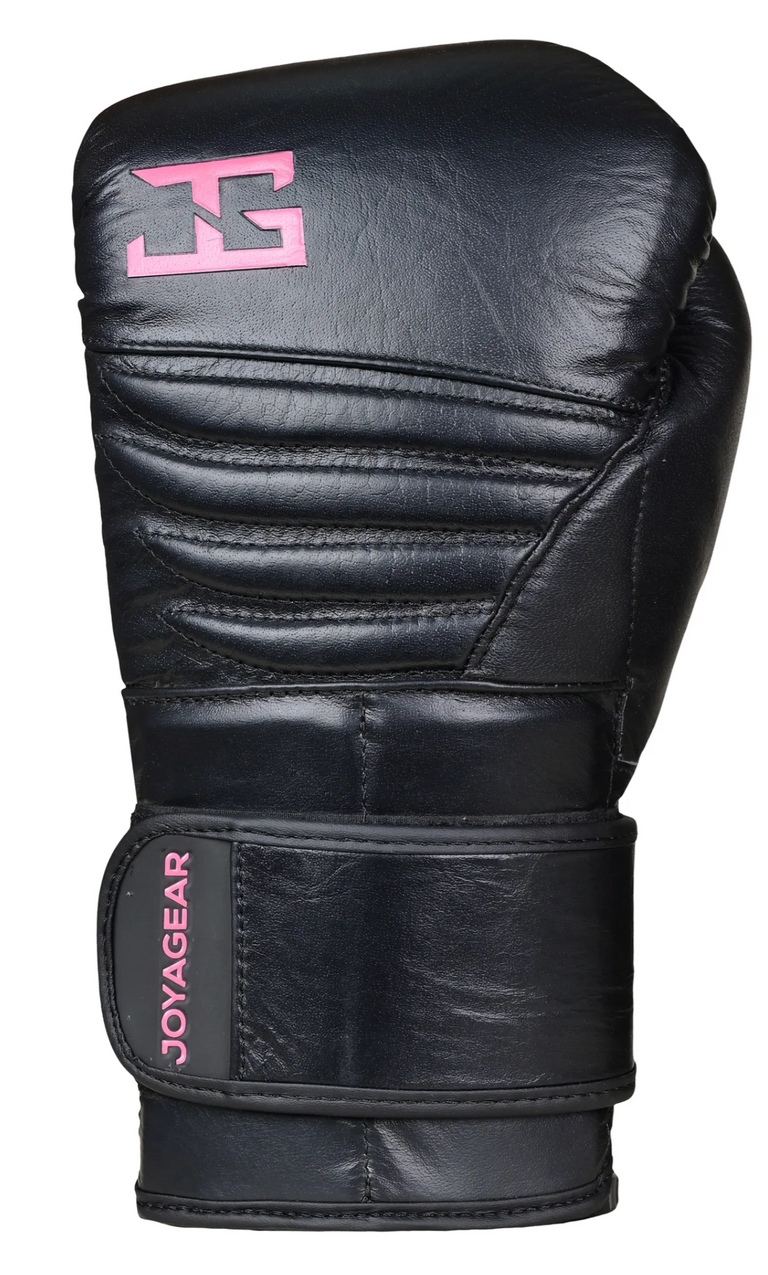 Joya Gear Boxing Gloves Falcon Black/Pink Leather