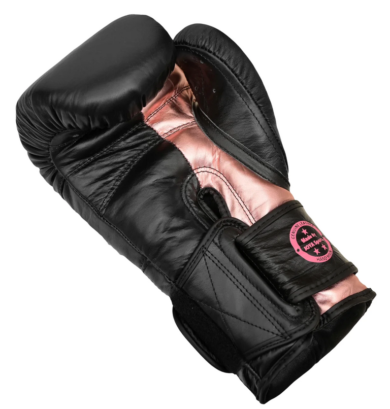 Joya Gear Boxing Gloves Falcon Black/Pink Leather