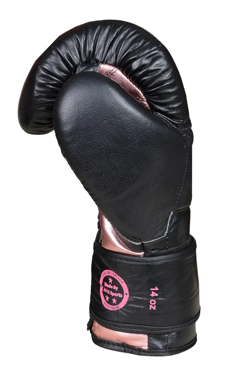 Joya Gear Boxing Gloves Falcon Black/Pink Leather