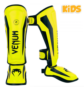Venum Shin guards Elite Kids Neon Yellow