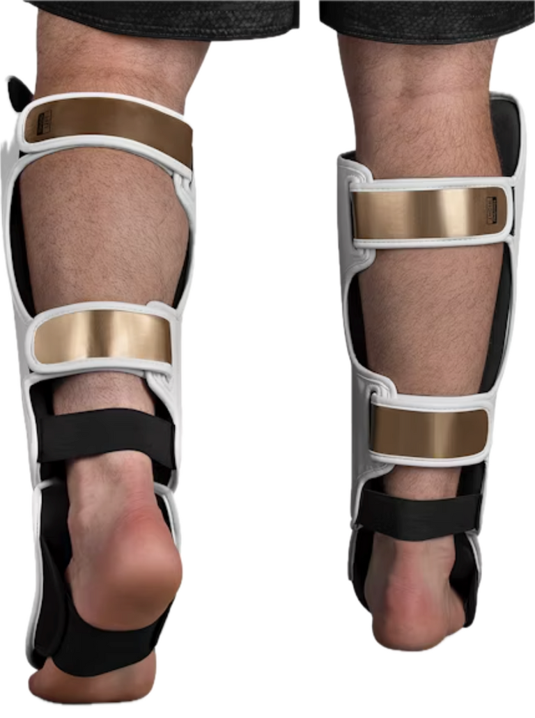 Hayabusa Shin guards T3 White - Gold