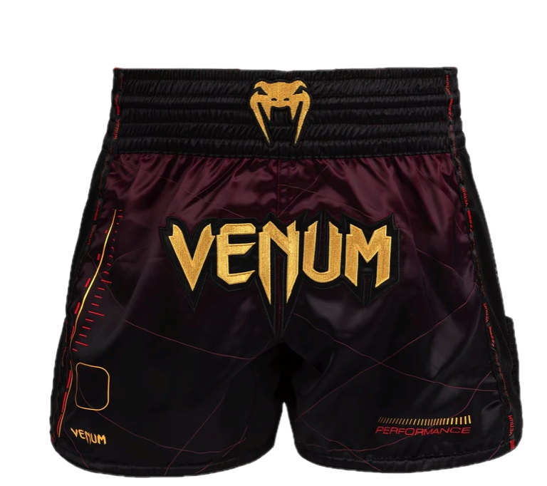 Venum Kickboxing Shorts Tactical XT Black/Burgundy/Gold