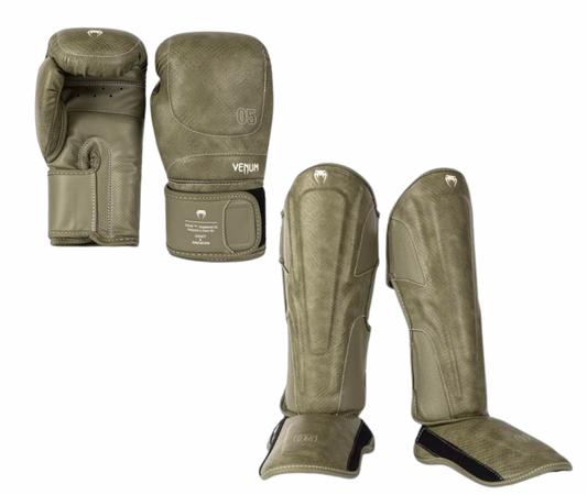 Venum Kickboxing Set Impact Evo Scales Green