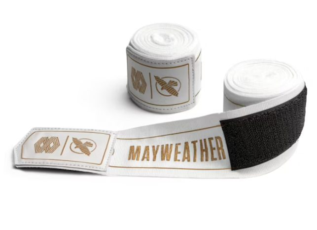 Hayabusa Bandage Mayweather Stretch White/Gold